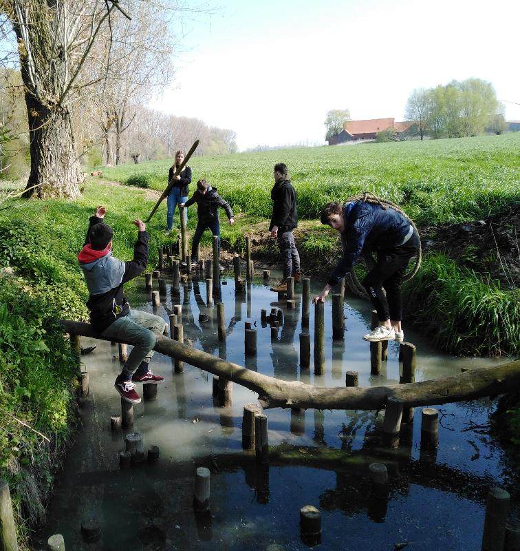 Spinnepootjes tijdens avontrentocht op sportkamp
