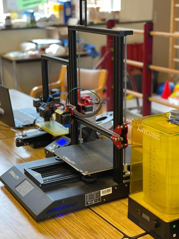 3-printer tijdens een game kamp