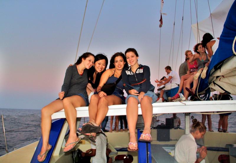 Op een boot tijdens het herfstkamp op Malta
