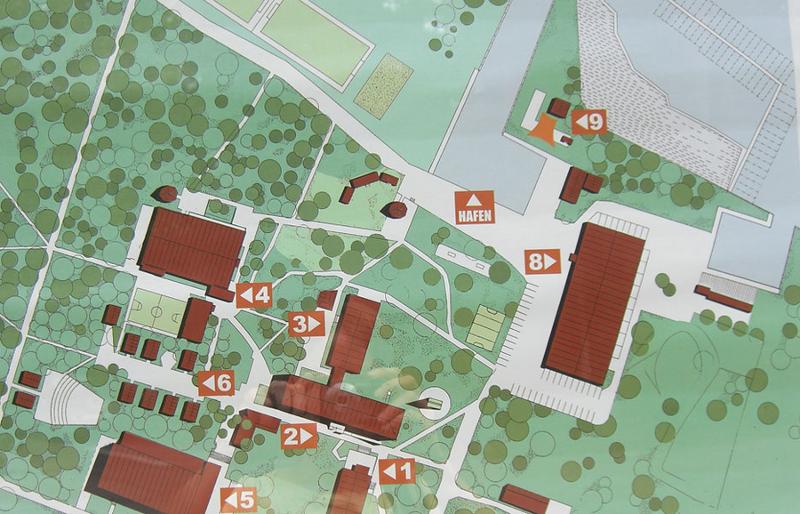 Kaart van Berlin watersportcentrum taalreis Duitsland