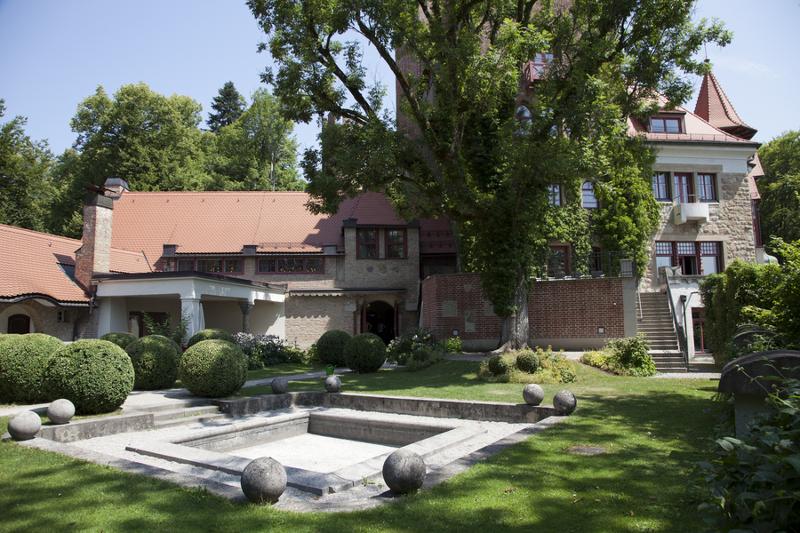 Tuin van een huis tijdens taalreis Duitsland