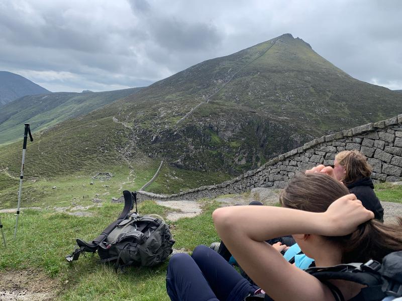 chillen op een berg